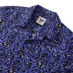 1960s Vintage Hawaiian Shirt For Men Midnight Garden Shirt Camp Collar 100% Cotton Shirt