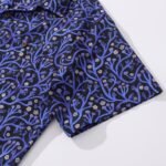 1960s Vintage Hawaiian Shirt For Men Midnight Garden Shirt Camp Collar 100% Cotton Shirt