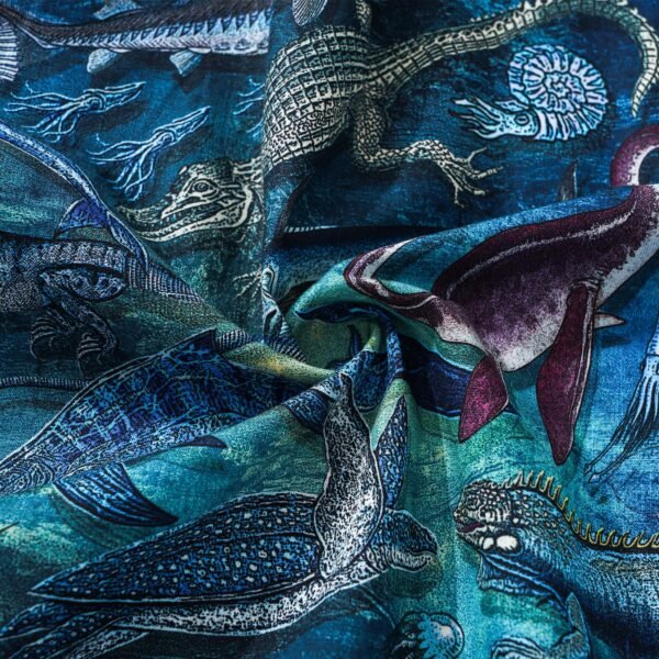Men's Hawaiian Shirt Short Sleeve Button-down 100% Cotton Blue Aloha Ocean Dreams