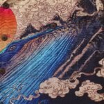 Yiume Ukiyo-e Hawaiian Shirt 100% Cotton Shirt For Men Camp Collar Aloha Shirt