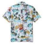 Men's Hawaiian Shirt Short Sleeve Button-down 100% Cotton Blue Aloha Ocean Dreamer