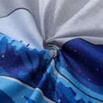 Wave Hawaiian Shirt For Men Japanese Aloha Shirt Cotton Short Sleeve Camp Shirt