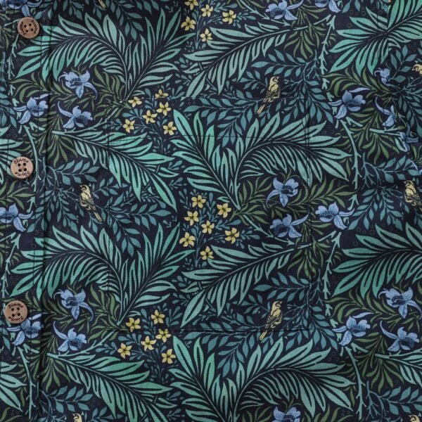 Yiume Tropical Hawaiian Shirt For Men Green Cotton Button-down Short Sleeve Vintage Aloha Shirt