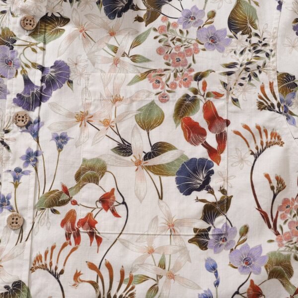 1930s Hawaiian Shirt For Men Wildflowers Print Cotton Short Sleeve Aloha Shirt