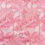 Yiume Men's Pink Hawaiian Shirt Flamingos Shirt 100% Cotton Short Sleeve Button-down Shirt