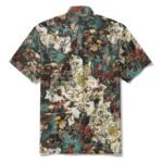 Men's Hawaiian Shirt Short Sleeve Button-down 100% Cotton White Aloha Island Constellations