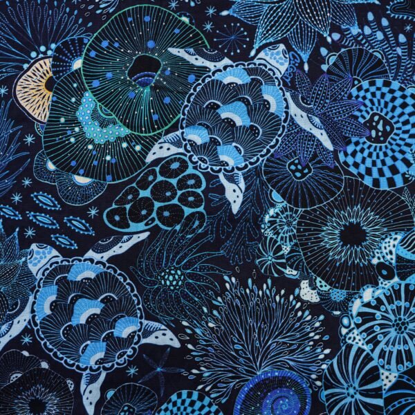 Yiume Men's Blue Hawaiian Shirt Short Sleeve Button-down Sea Turtle Shirt 100% Cotton Blue Aloha Reef Rules