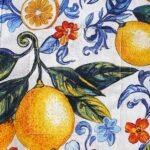 Vintage Blue Hawaiian Shirt For Men Sicily Lemon Shirt Short Sleeve Button-down Tropical Shirt