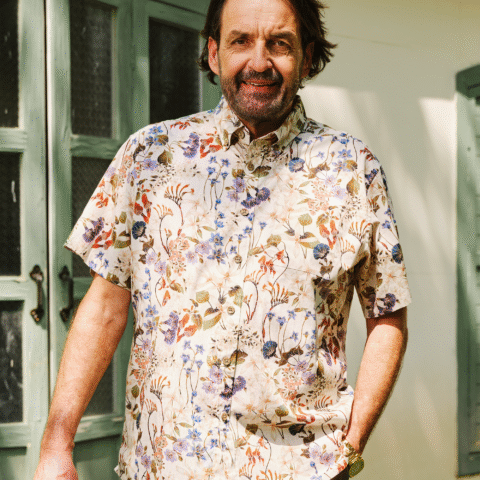1930s Hawaiian Shirt For Men Wildflowers Print Cotton Short Sleeve Aloha Shirt