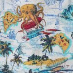 Men's Hawaiian Shirt Short Sleeve Button-down 100% Cotton Blue Aloha Ocean Dreamer