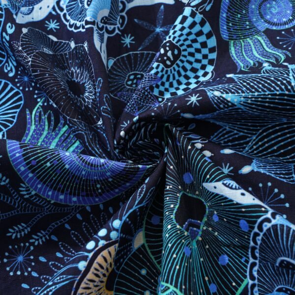 Yiume Men's Blue Hawaiian Shirt Short Sleeve Button-down Sea Turtle Shirt 100% Cotton Blue Aloha Reef Rules