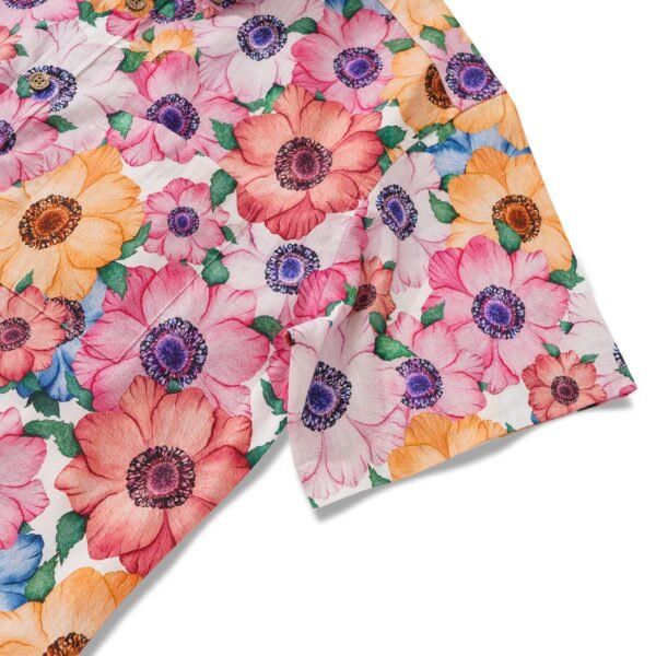 Men's Hawaiian Shirt Short Sleeve Button-down 100% Cotton Yellow Aloha Summer Lotus