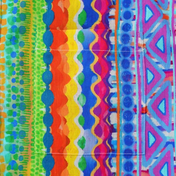 Men's Striped Hawaiian Shirt Short Sleeve Button-down Yiume 100% Cotton Red Aloha Geometric Dimensions