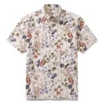 1930s Hawaiian Shirt For Men Wildflowers Print Cotton Short Sleeve Aloha Shirt
