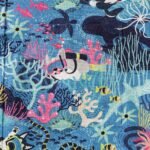 Men's Blue Hawaiian Shirt Fish & Turtle Shirt Short Sleeve Button-down 100% Cotton Blue Aloha Dive Pup